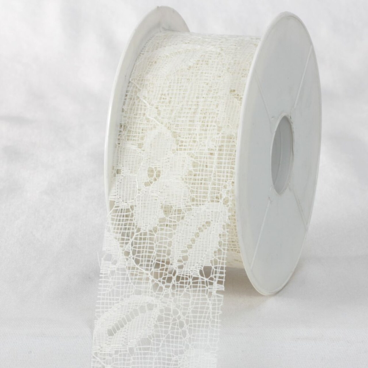 The Ribbon People Ivory Designer Floral Lace Craft Ribbon 2" x 22 Yards